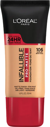 L'Oreal Paris- INFALLIBLE Pro-Matte Foundation- 106 Sun Beige (USA) - The Beauty League Pakistan