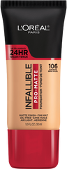 L'Oreal Paris- INFALLIBLE Pro-Matte Foundation- 106 Sun Beige (USA)