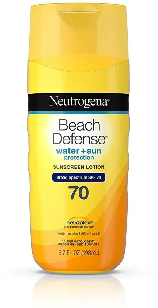 Neutrogena- Beach Defense® Water + Sun Protection Oxybenzone-Free Sunscreen Lotion Broad Spectrum SPF 70 - The Beauty League Pakistan