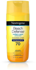 Neutrogena- Beach Defense® Water + Sun Protection Oxybenzone-Free Sunscreen Lotion Broad Spectrum SPF 70 - The Beauty League Pakistan