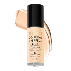 Milani- Conceal + Perfect 2-IN-1 Foundation + Concealer- 00 Light Natural - The Beauty League Pakistan