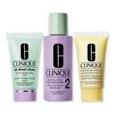 Clinique- Skin School Supplies: Cleanser Refresher Course Set - Dry Combination - The Beauty League Pakistan