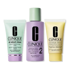 Clinique- Skin School Supplies: Cleanser Refresher Course Set - Dry Combination - The Beauty League Pakistan