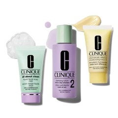 Clinique- Skin School Supplies: Cleanser Refresher Course Set - Dry Combination - The Beauty League Pakistan