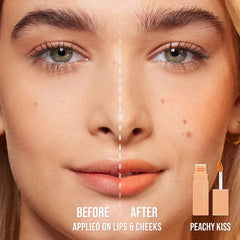 HUDA BEAUTY Lip Blush Cream Lip & Cheek Stain Color- Peachy Kiss - The Beauty League Pakistan