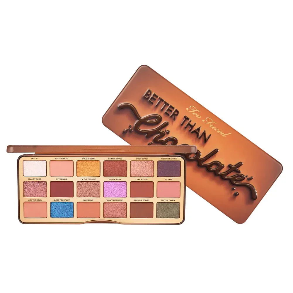 Too Faced- Better Than Chocolate Cocoa-Infused Eye Shadow Palette - The Beauty League Pakistan