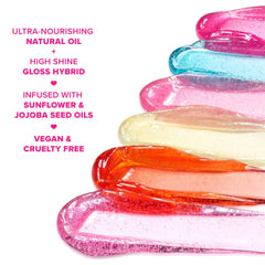 Too Faced Kissing Jelly Hydrating Lip Oil Gloss- Raspberry - The Beauty League Pakistan