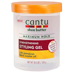 Cantu Shea Butter Maximum Hold Strengthening Styling Gel with Jamaican Black Castor Oil 524ml - The Beauty League Pakistan