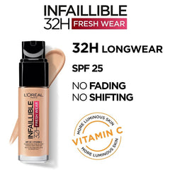 L'Oreal Paris Infallible- 32H Fresh Wear Foundation 145 Beige Rose