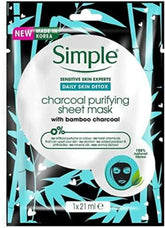 Simple- Charcoal Purifying Sheet Mask - The Beauty League Pakistan