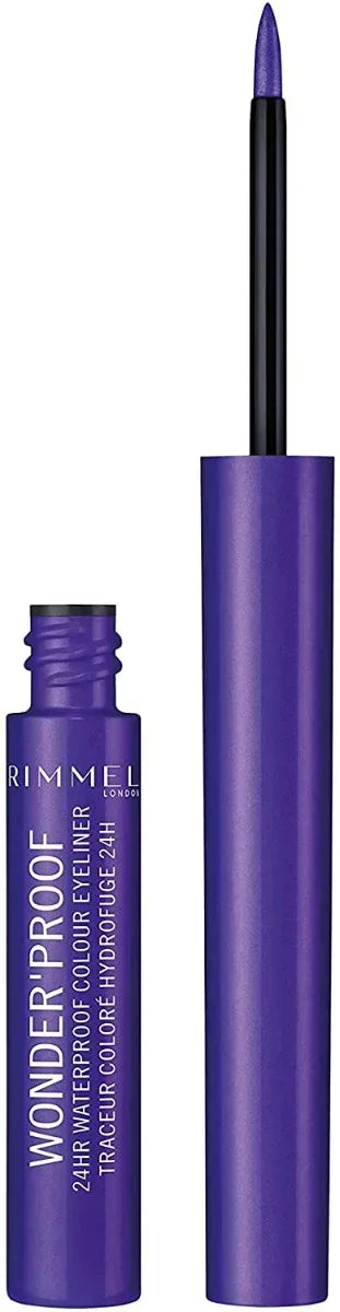 Rimmel London, Wonder'Proof 24Hr Waterproof Colour Eyeliner, 04 Deep Purple, - The Beauty League Pakistan