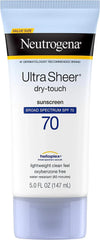 Neutrogena Ultra Sheer Dry-Touch Sunscreen Lotion, Broad Spectrum SPF 70 UVA/UVB Protection, Oxybenzone-Free, Light, Water Resistant, Non-Comedogenic & Non-Greasy 147ml - The Beauty League Pakistan