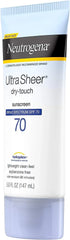 Neutrogena Ultra Sheer Dry-Touch Sunscreen Lotion, Broad Spectrum SPF 70 UVA/UVB Protection, Oxybenzone-Free, Light, Water Resistant, Non-Comedogenic & Non-Greasy 147ml - The Beauty League Pakistan