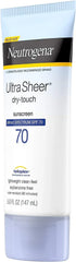Neutrogena Ultra Sheer Dry-Touch Sunscreen Lotion, Broad Spectrum SPF 70 UVA/UVB Protection, Oxybenzone-Free, Light, Water Resistant, Non-Comedogenic & Non-Greasy 147ml - The Beauty League Pakistan