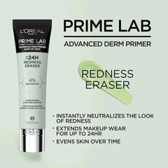 L'Oreal Paris Prime Lab Up to 24H Redness Eraser Face Primer - The Beauty League Pakistan