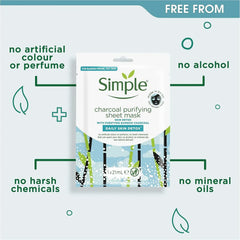 Simple- Charcoal Purifying Sheet Mask - The Beauty League Pakistan