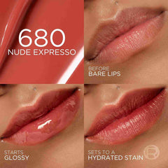 LOreal Paris- Hyaluron Tint Lip Stain and Serum- 680 Nude Expresso
