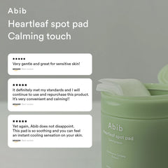 Abib- Heartleaf spot pad Calming touch 150ml / 5.07 fl.oz (80 pads)