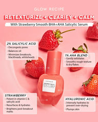 Glow Recipe Strawberry Smooth BHA + AHA Salicylic Acid Serum 30ml - The Beauty League Pakistan