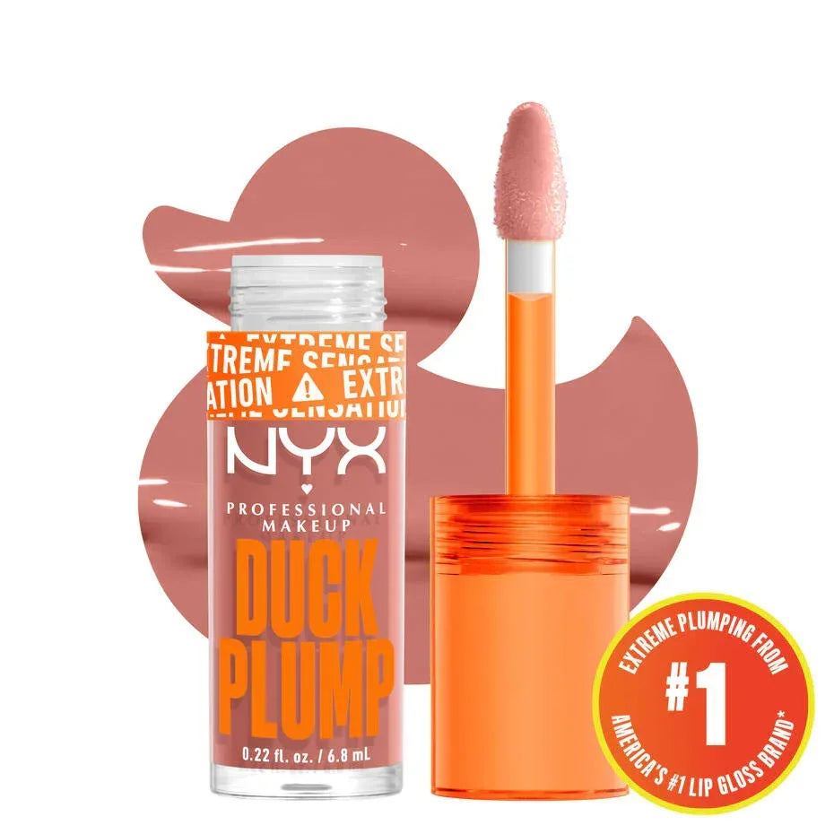 NYX-DUCK PLUMP HIGH PIGMENT PLUMPING LIP GLOSS- 02 Bangin Bare - The Beauty League Pakistan