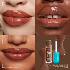 NYX- Lip I.V. Hydrating Lip Gloss Stain- 03 Splash N Spice - The Beauty League Pakistan