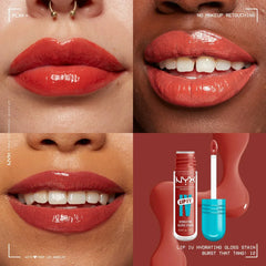 NYX- Lip I.V. Hydrating Lip Gloss Stain- 12 Burst That Tang! - The Beauty League Pakistan