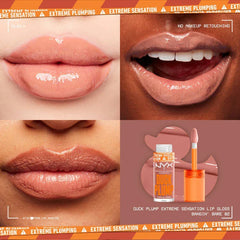 NYX-DUCK PLUMP HIGH PIGMENT PLUMPING LIP GLOSS- 02 Bangin Bare - The Beauty League Pakistan