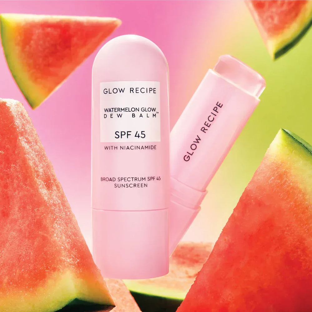 GLOW RECIPE - Watermelon Glow Niacinamide Dew Balm Face Sunscreen Stick- SPF 45 - The Beauty League Pakistan