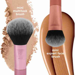 Real Techniques Mini Brush Duo For Foundation And Blush