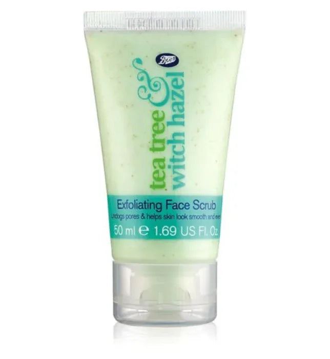 Boots Tea Tree & Witch Hazel Exfoliating Face Scrub 50ml - The Beauty League Pakistan