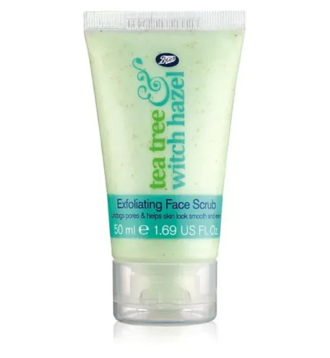 Boots Tea Tree & Witch Hazel Exfoliating Face Scrub 50ml - The Beauty League Pakistan