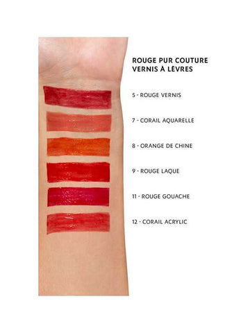 Yves Saint Laurent Rouge Pur Couture Vernis A Levres Glossy Stain 07 Corail Aquarelle