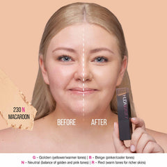 HUDA BEAUTY #FauxFilter Skin Finish Buildable Coverage Foundation Stick- 230N Macaroon