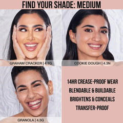 HUDA BEAUTY #FauxFilter Luminous Matte Buildable Coverage Crease Proof Concealer- 4.5G Granola - The Beauty League Pakistan