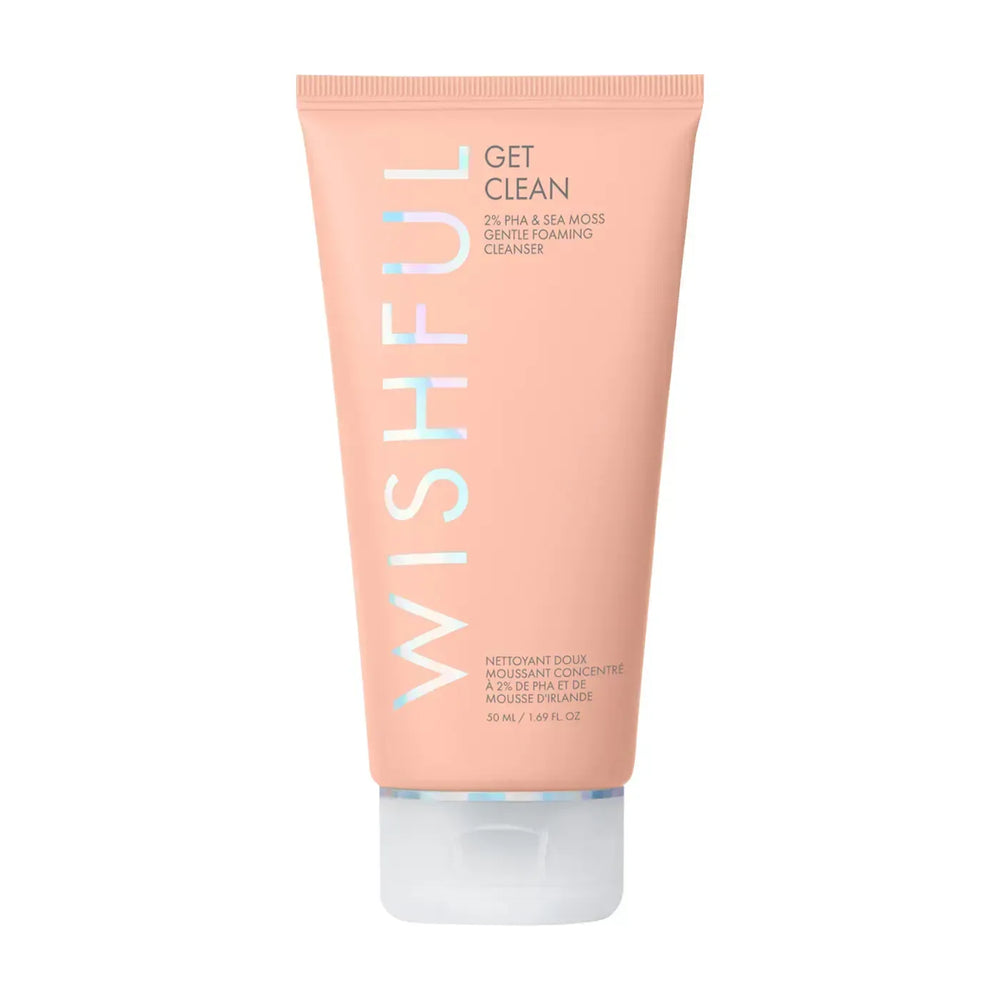 Huda Beauty- Wishful Get Clean 2% PHA & Sea Moss Gentle Foaming Cleanser 50ml - The Beauty League Pakistan