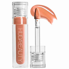 HUDA BEAUTY Faux Filler Shiny Non-Sticky Lip Gloss- Honey