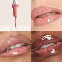 HUDA BEAUTY Faux Filler Shiny Non-Sticky Lip Gloss- She Flirty