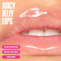 HUDA BEAUTY Faux Filler Ultra-Hydrating Tinted Jelly Lip Oil- Juicy Goji