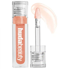 HUDA BEAUTY Faux Filler Ultra-Hydrating Tinted Jelly Lip Oil- Juicy Peach