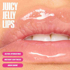 HUDA BEAUTY Faux Filler Ultra-Hydrating Tinted Jelly Lip Oil- Juicy Pink Lady