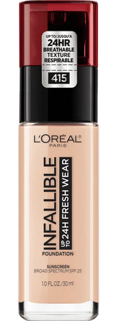 L'Oréal Paris- 24 Hour Fresh Wear Foundation- Rose lvory 415 (US Version) - The Beauty League Pakistan