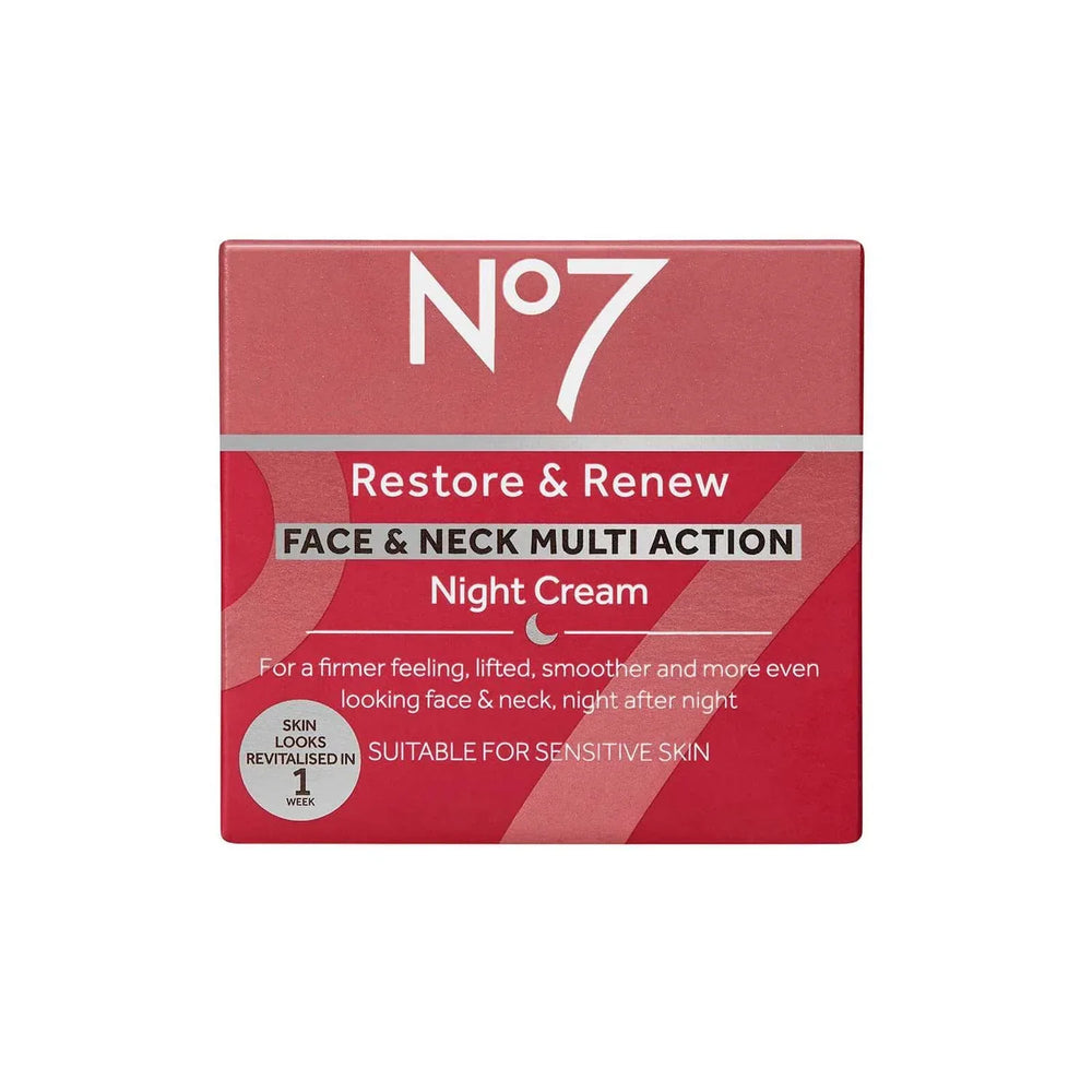 No7 Laboratories Restore & Renew Multi Action Face & Neck Night Cream - The Beauty League Pakistan