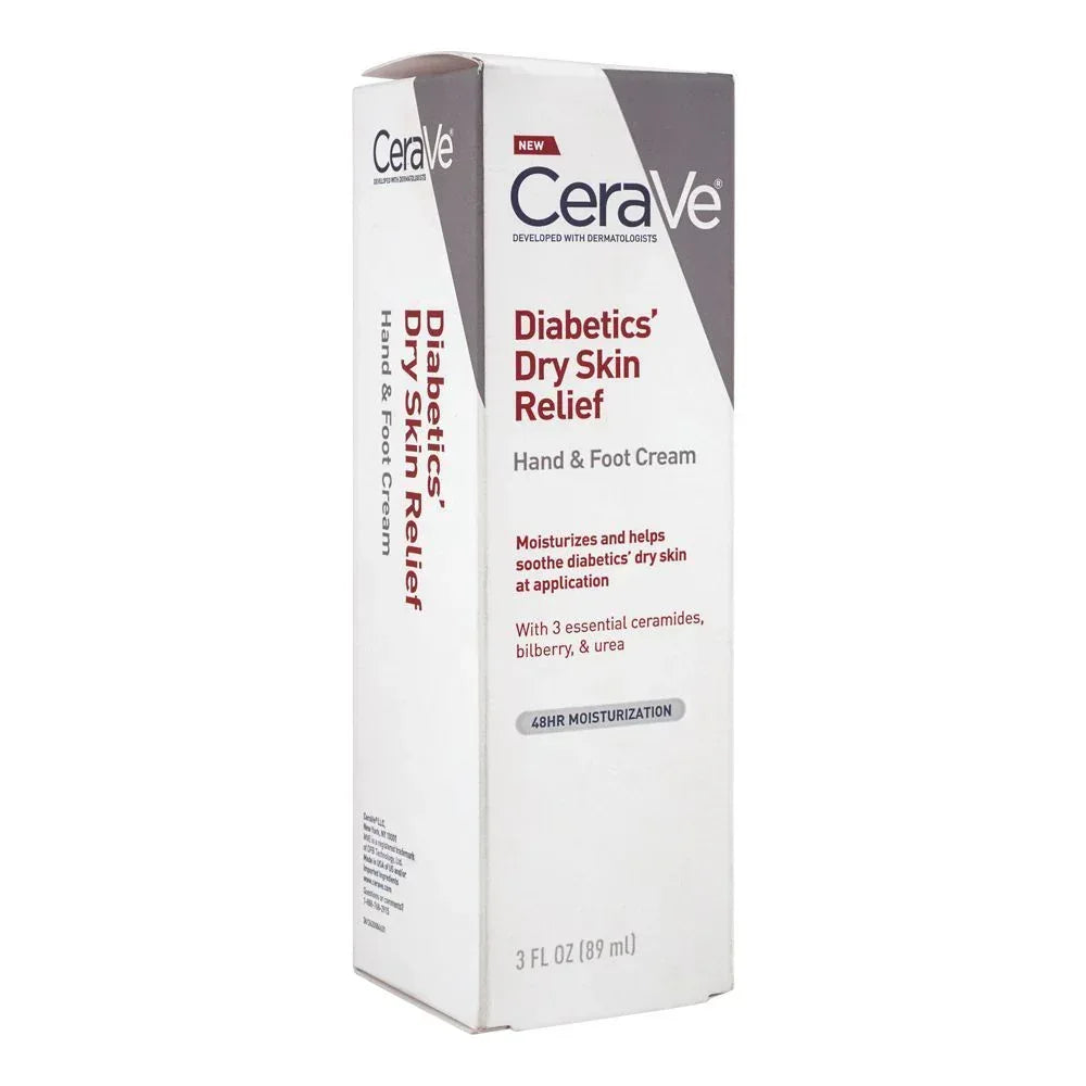 CeraVe- Diabetics Dry Skin Relief Hand and Foot Cream, 89ml - The Beauty League Pakistan