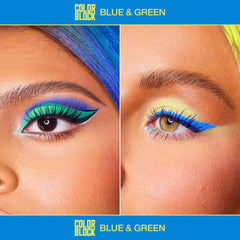 HUDA Beauty Color Block Obsessions Eyeshadow Palette - Blue and Green - The Beauty League Pakistan