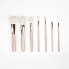 Bh Cosmetics- Travel Series - 7 Piece Face & Eye Brush Set with Bag - The Beauty League Pakistan