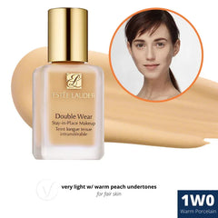 Estée Lauder- Double Wear Stay-in-Place Foundation 1W0 Warm Porcelain - The Beauty League Pakistan