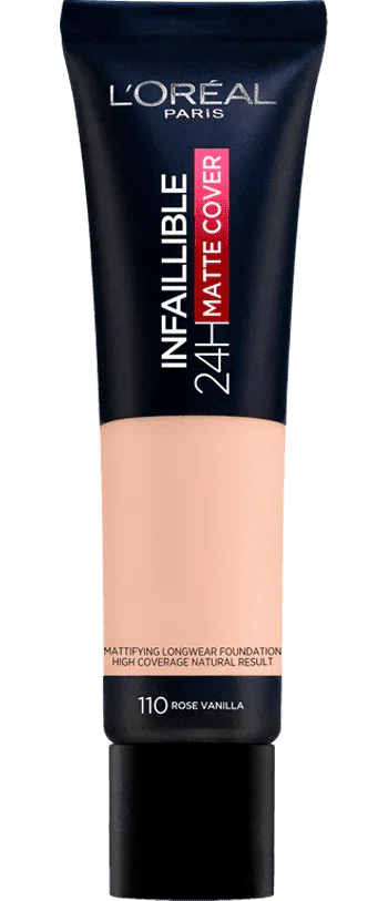 L'OREAL PARIS-24h Matte Cover Foundation 110 Vanilla Rose - The Beauty League Pakistan