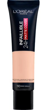 L'OREAL PARIS-24h Matte Cover Foundation 110 Vanilla Rose - The Beauty League Pakistan