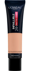 L'OREAL PARIS-24h Matte Cover Foundation 145 Rose Beige - The Beauty League Pakistan