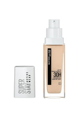 Maybelline- 30H Super Stay long Lasting Foundation- 03 True Ivory - The Beauty League Pakistan